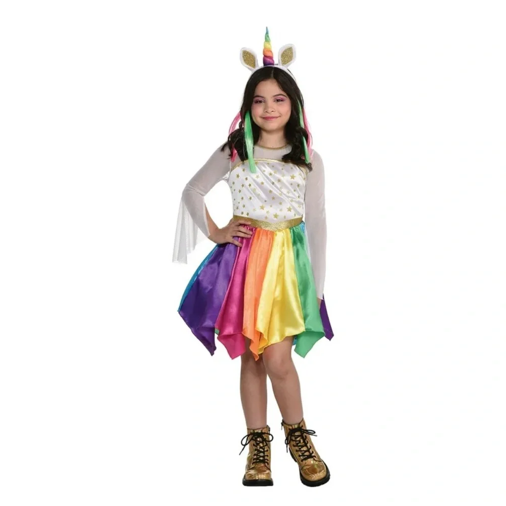 Mystical Unicorn Dress Up Halloween Child Costume Girls Size Medium Ages 12-14